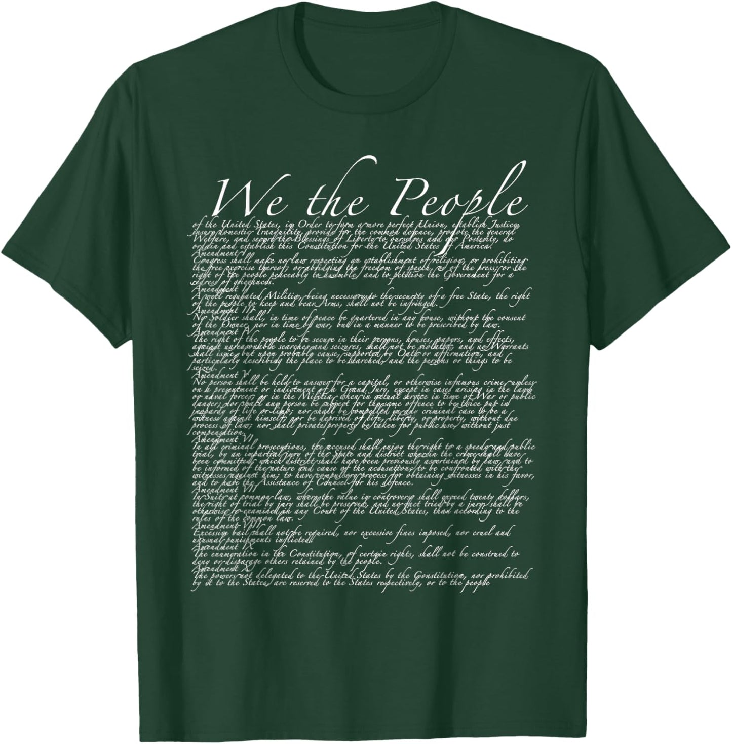 United States Bill of Rights US Constitution T-Shirt - T-Shirt | Forest