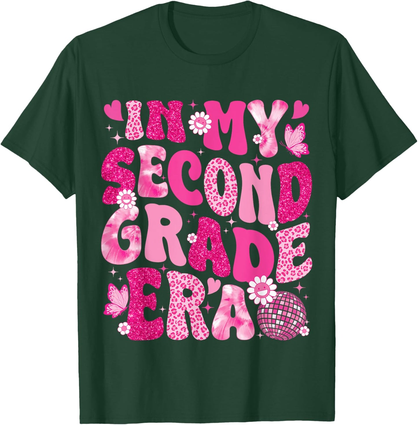 In My Second Grade Era Teachers Women Back To School Girls T-Shirt - T-Shirt | Forest