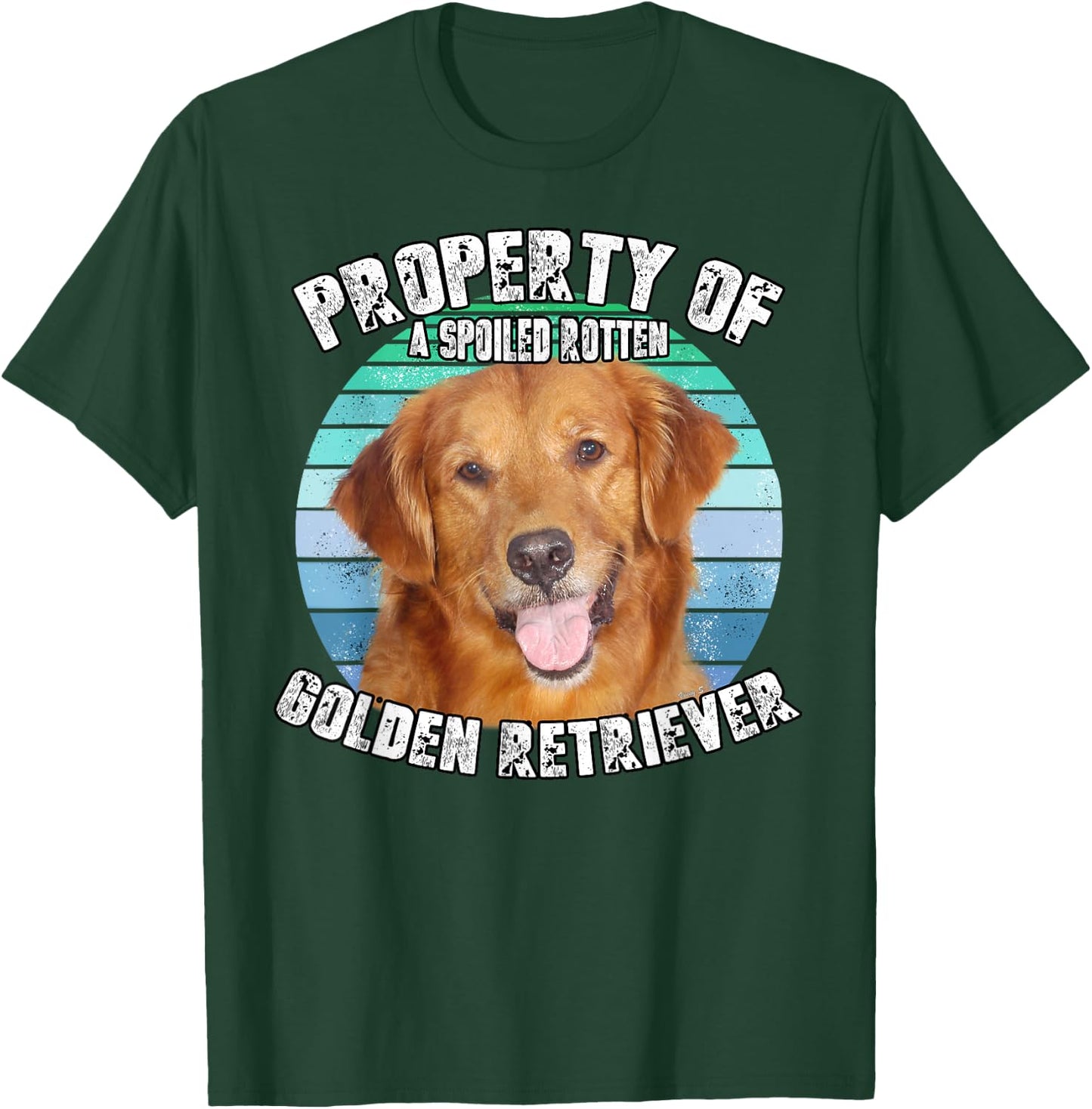 Golden Retriever Retro Property Of T-Shirt - T-Shirt | Forest