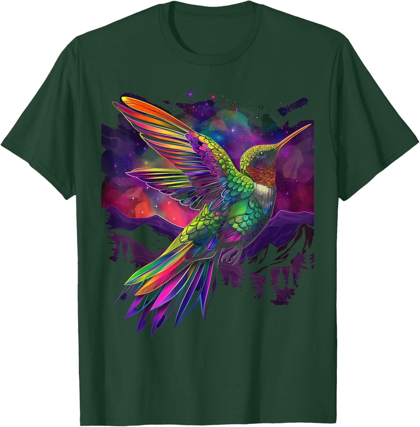 Hummingbird Bird Popart T-Shirt - T-Shirt | Forest