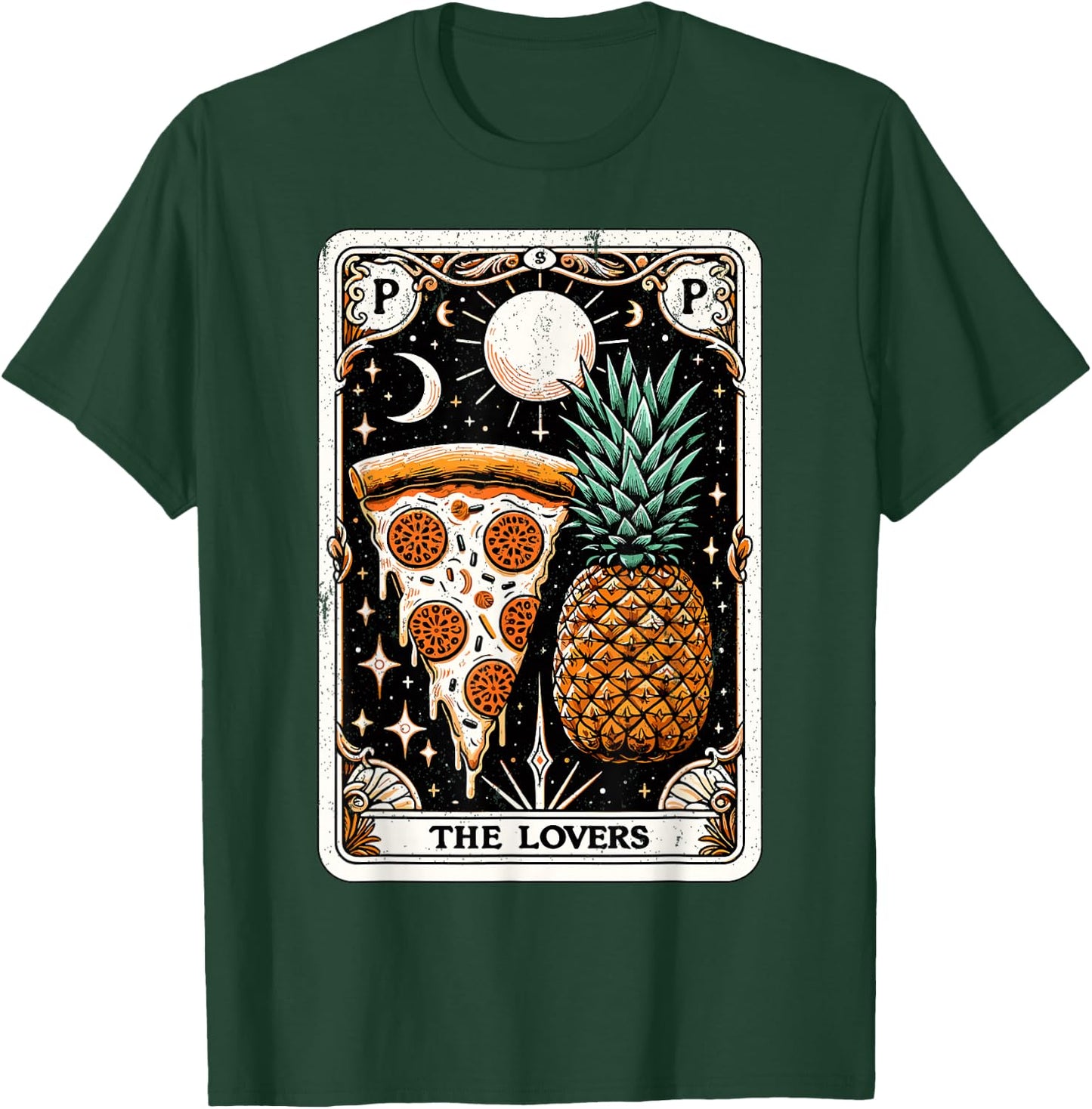 Pineapple Pizza Tarot Card Hawaii Pizza Lover Funny Pizza T-Shirt - T-Shirt | Forest