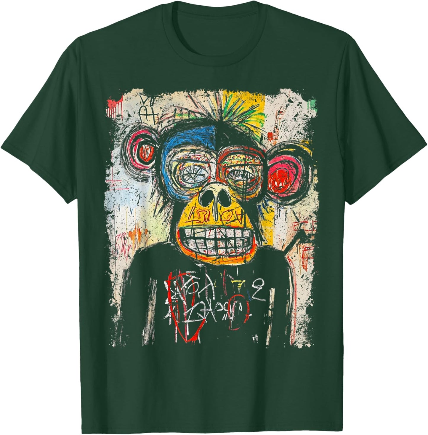 Pop Art Style Monkey 90s Men's Graffiti T-Shirt - T-Shirt | Forest