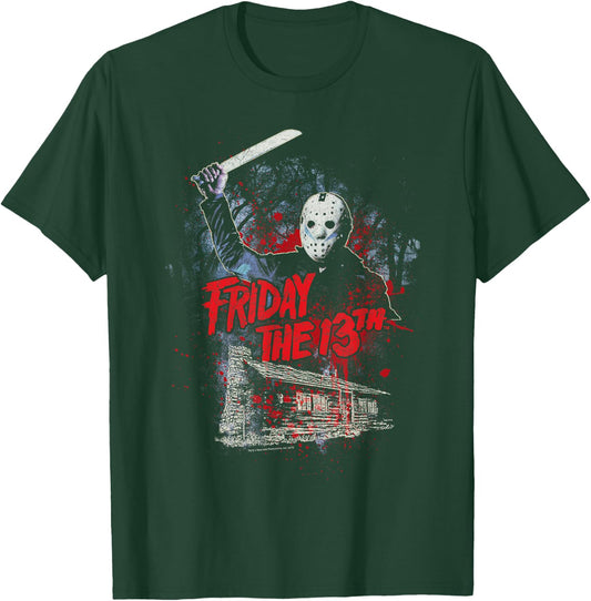 Friday the 13th Jason Cabin T-Shirt - T-Shirt | Forest
