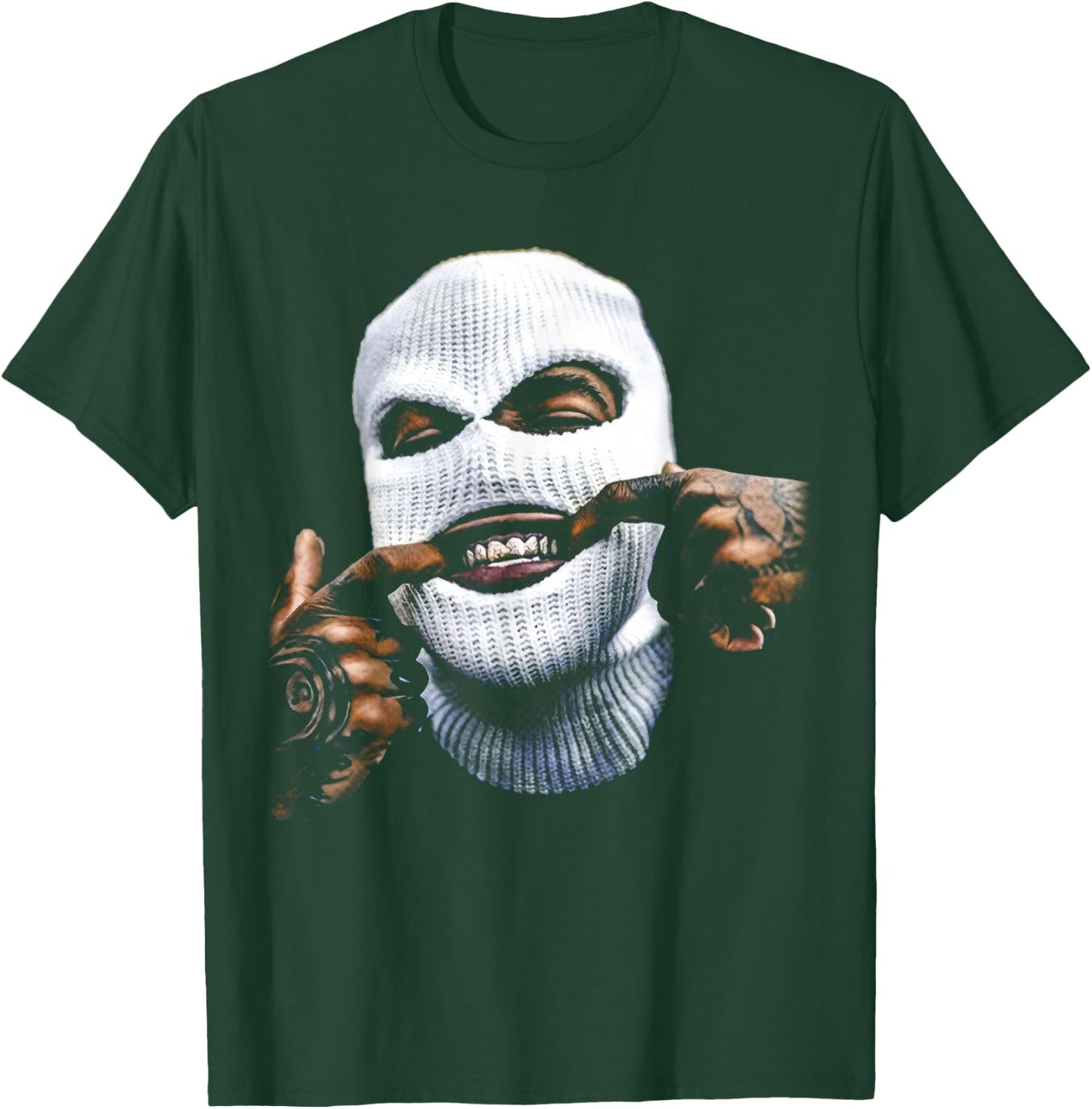 Funny Gangster Gangsta Hip HOP Hiphop Gold Teeth Hustle T-Shirt - T-Shirt | Forest