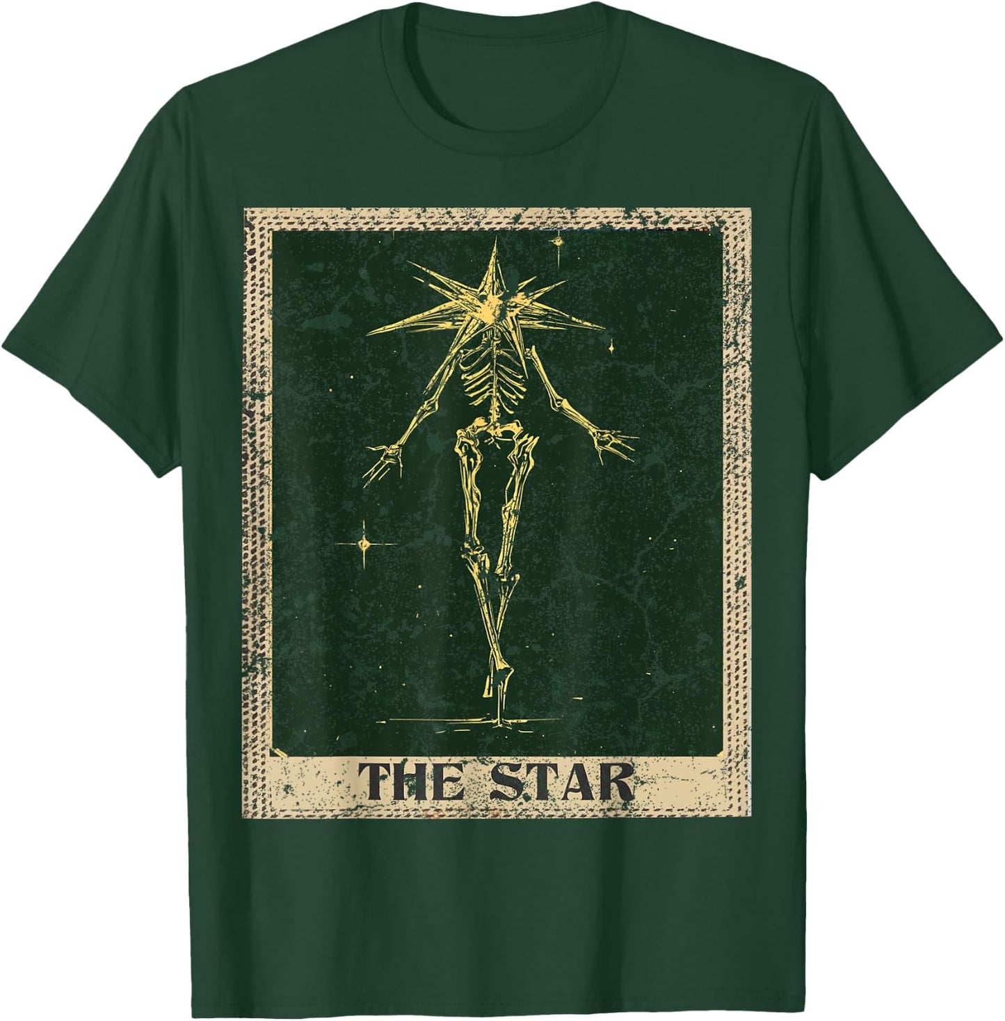 Vintage Distressed Grunge The Star Tarot Card T-Shirt - T-Shirt | Forest