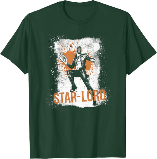 Marvel Guardians of The Galaxy Star-Lord Splatter Logo T-Shirt - T-Shirt | Forest