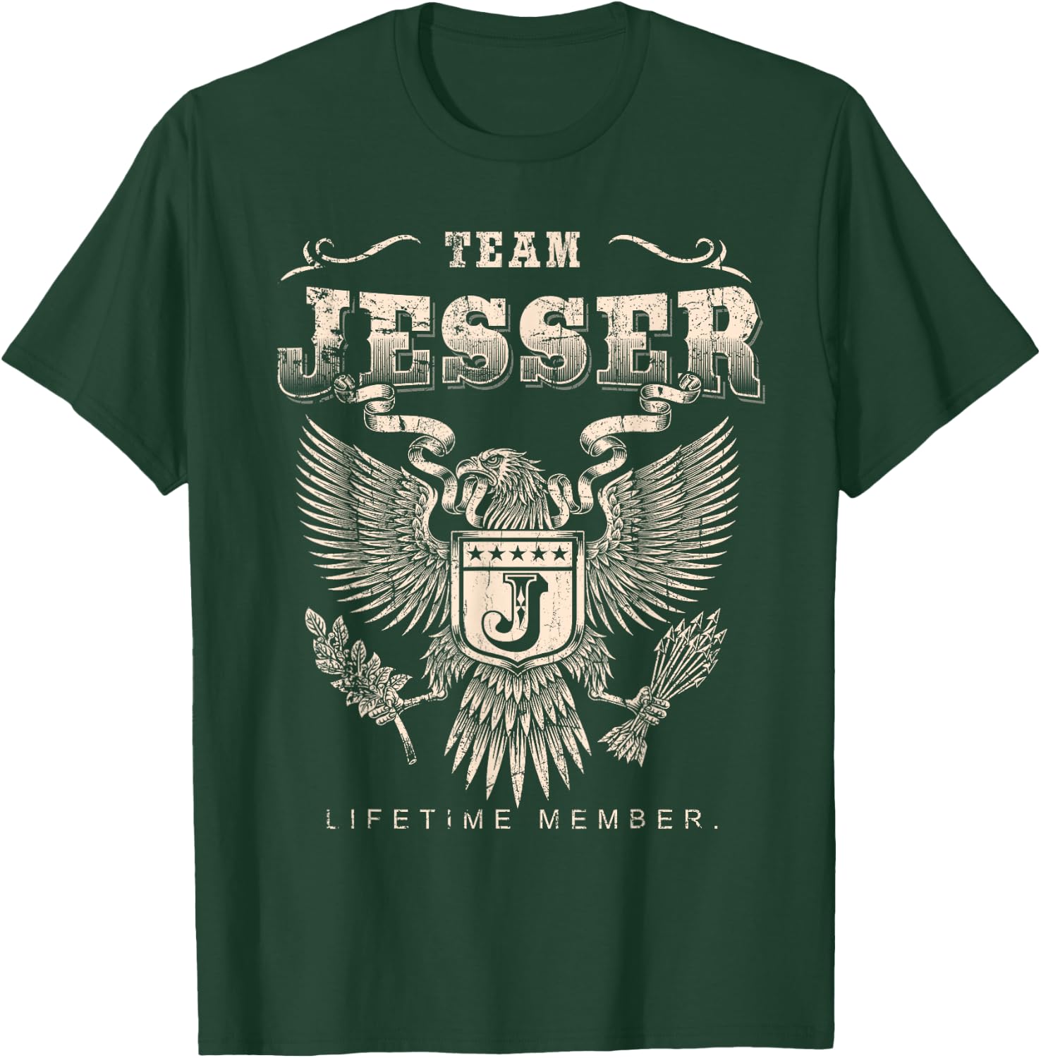Team Jesser Lifetime Member - Jesser Name T-Shirt - T-Shirt | Forest