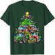 Christmas Tree Monster Truck Tractor Excavator Firetruck Boy T-Shirt - T-Shirt | Forest
