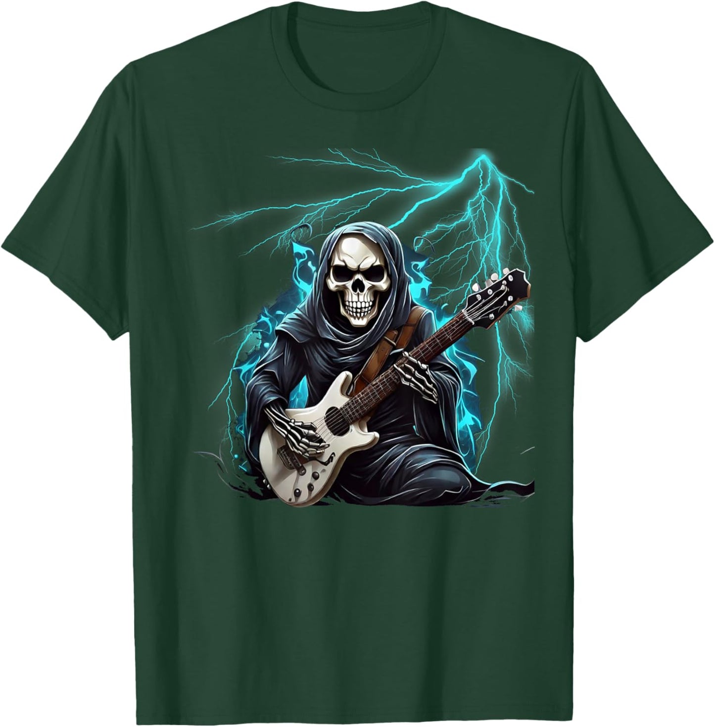 Ghost Guitar Cool Guitar Player Skeleton Hands Guitar T-Shirt - T-Shirt | Forest