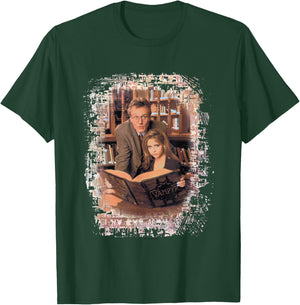 Buffy The Vampire Slayer Buffy & Giles Library Duo Vignette T-Shirt - T-Shirt | Forest