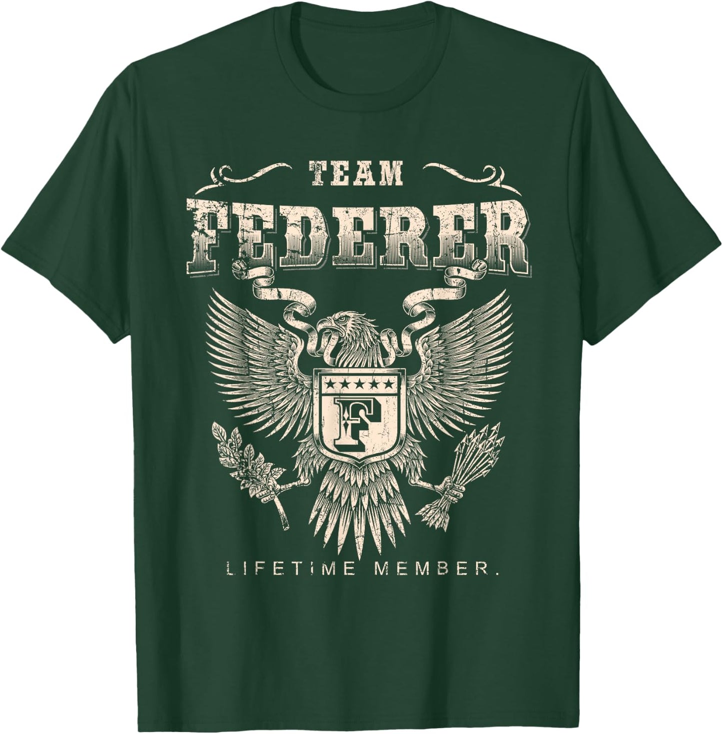 Team Federer Lifetime Member - Federer Name T-Shirt - T-Shirt | Forest