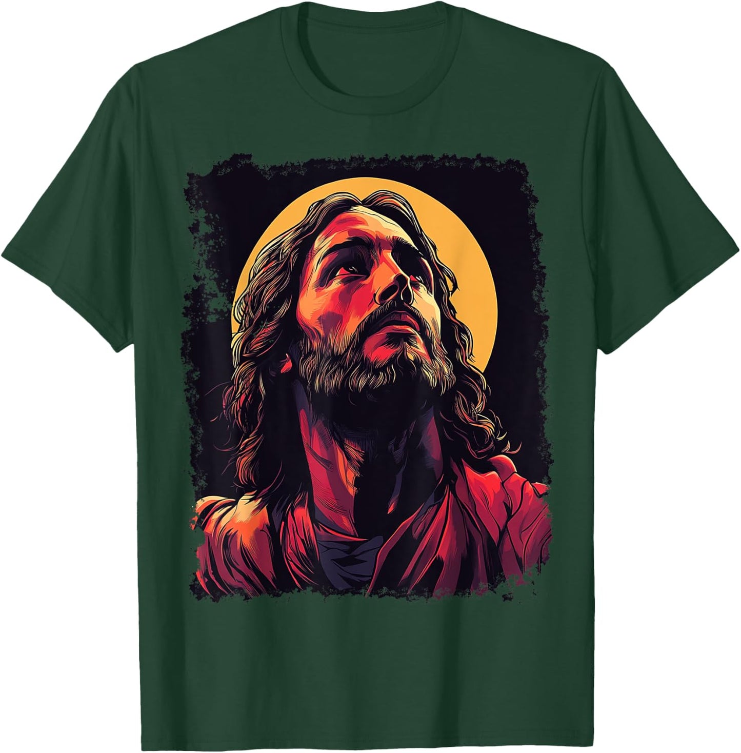 Vintage God & King Jesus Christ T-Shirt - T-Shirt | Forest