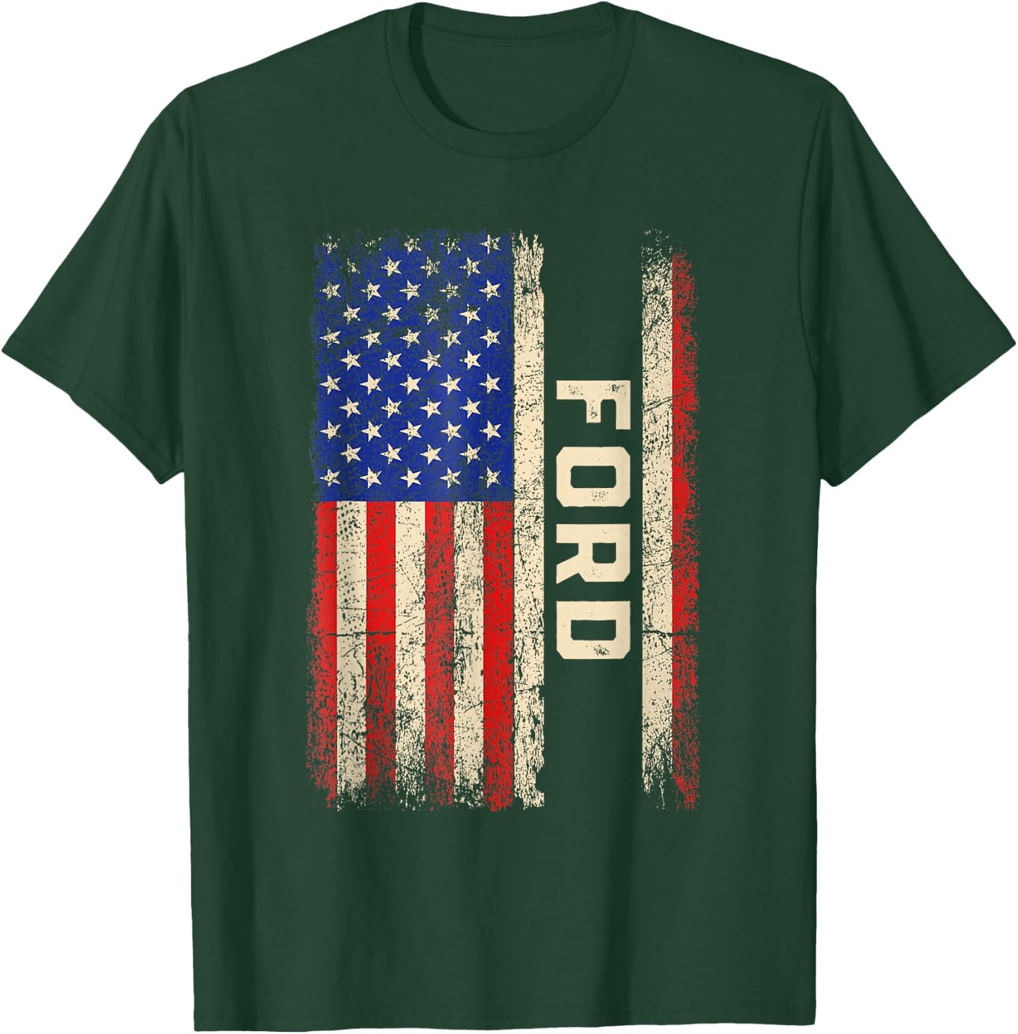 Ford Last Name Shirt Ford Name American Flag T-Shirt - T-Shirt | Forest