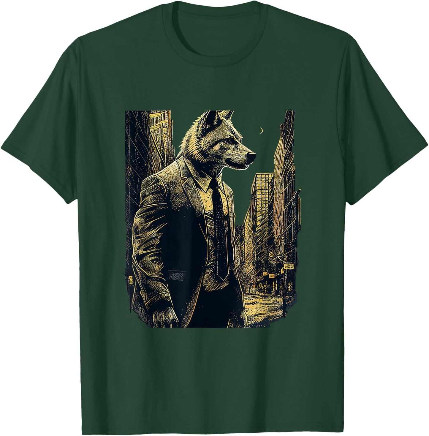 Wallstreet Wolf T-Shirt - T-Shirt | Forest