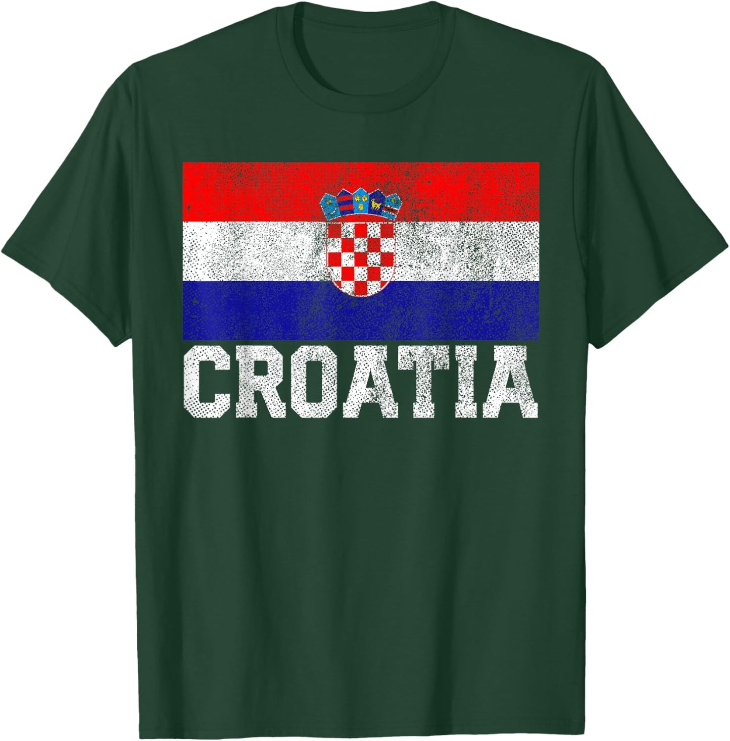 Croatian Croatia Flag National Pride Family Roots Country T-Shirt - T-Shirt | Forest