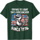Funny Dino American Flag Firework T Rex Dinosaur 4th of July T-Shirt - T-Shirt | Forest
