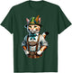 Oktoberfest Cat Funny German Bavarian Lederhosen Cat Lover T-Shirt - T-Shirt | Forest