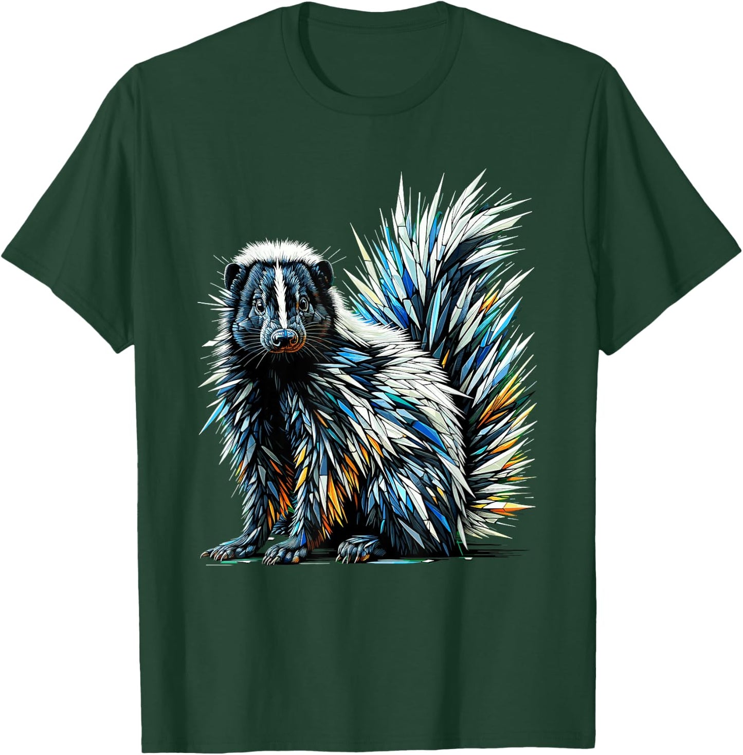Polygon Art Skunk Lover Skunks T-Shirt - T-Shirt | Forest