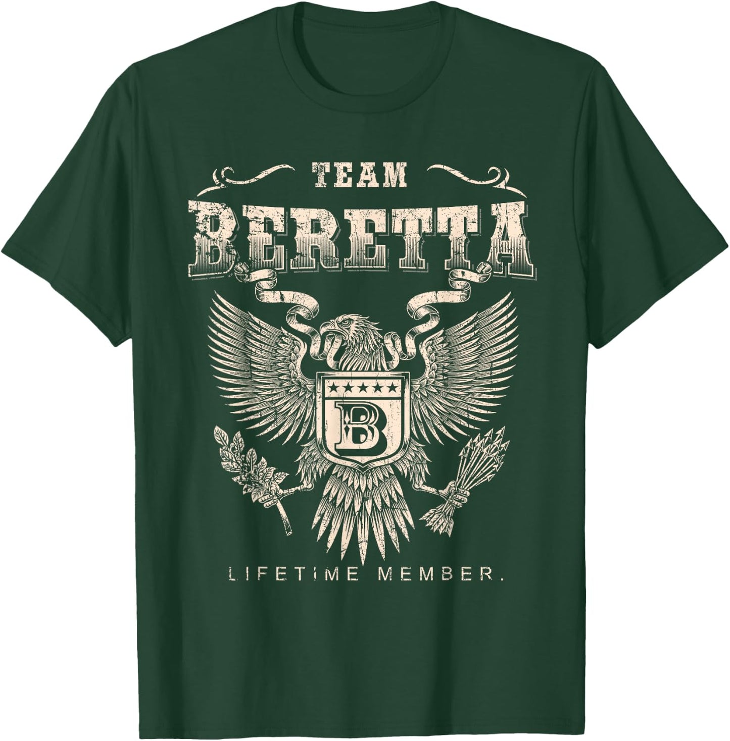 Team Beretta Lifetime Member - Beretta Name T-Shirt - T-Shirt | Forest