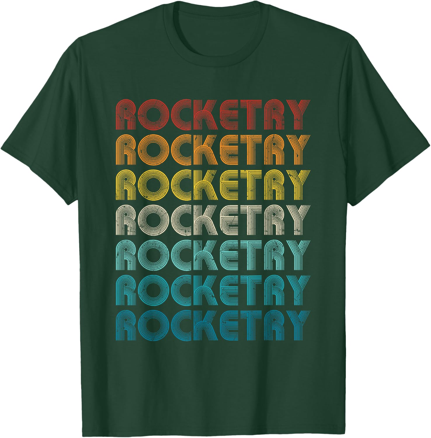 Model Rocket Team Rocket Rocketry Retro T-Shirt - T-Shirt | Forest