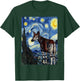 Okapi Starry Night Van Gogh Style Painting T-Shirt - T-Shirt | Forest