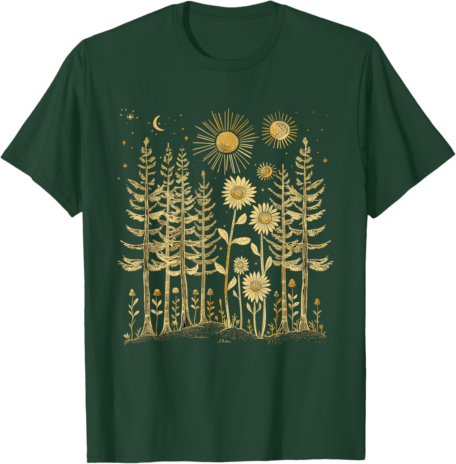 Wildlife Trees Nature Pine Tree Forest Outdoor T-Shirt - T-Shirt | Forest