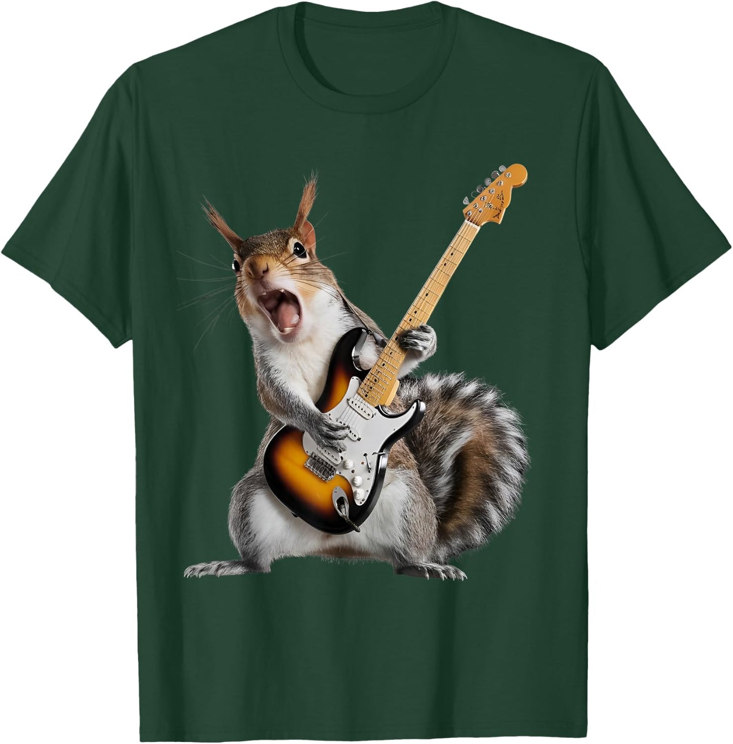 Squirrel Playing Guitar T-Shirt - T-Shirt | Forest