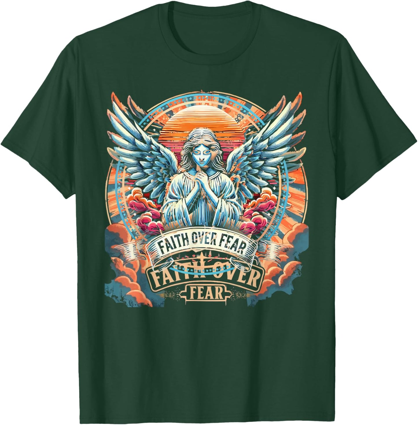 Archangel Gabriel Catholic Christianity Guardian Angel T-Shirt - T-Shirt | Forest