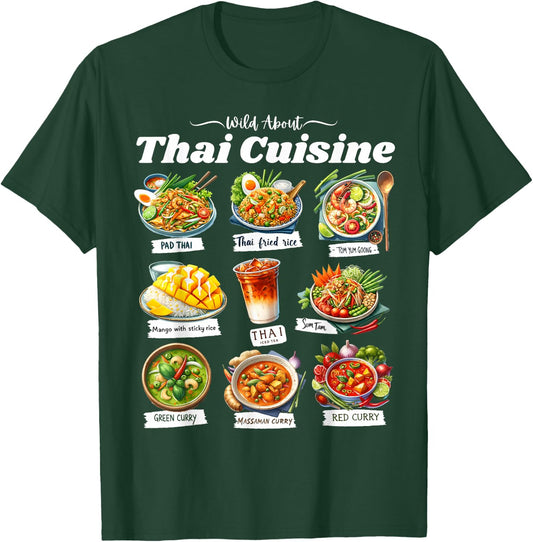 Thai Cuisine Restaurant Foodie Crew Asian Food Art Matching T-Shirt - T-Shirt | Forest