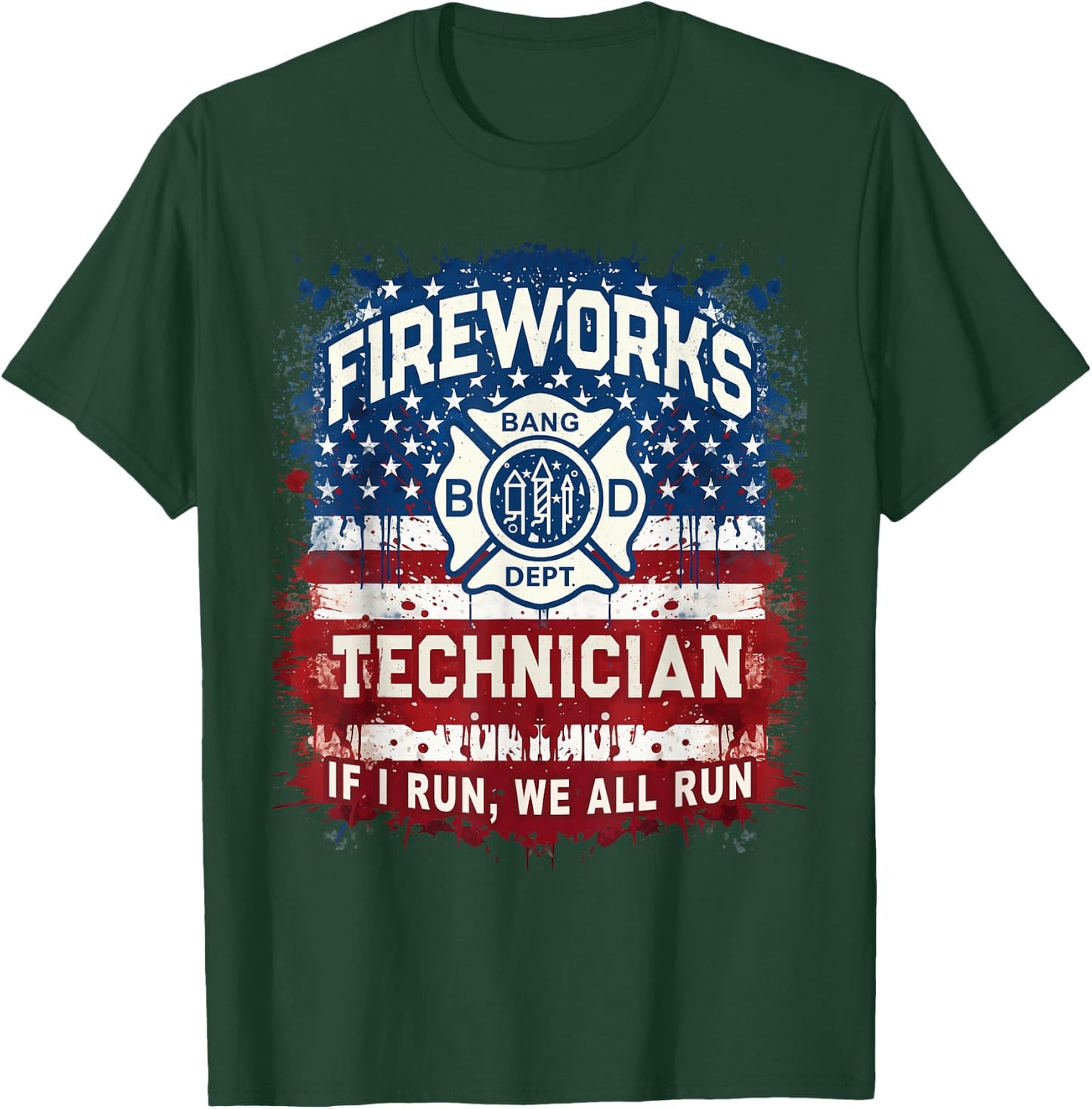 Sarcastic FIREWORKS TECHNICIAN My Safety Specialist Director T-Shirt - T-Shirt | Forest