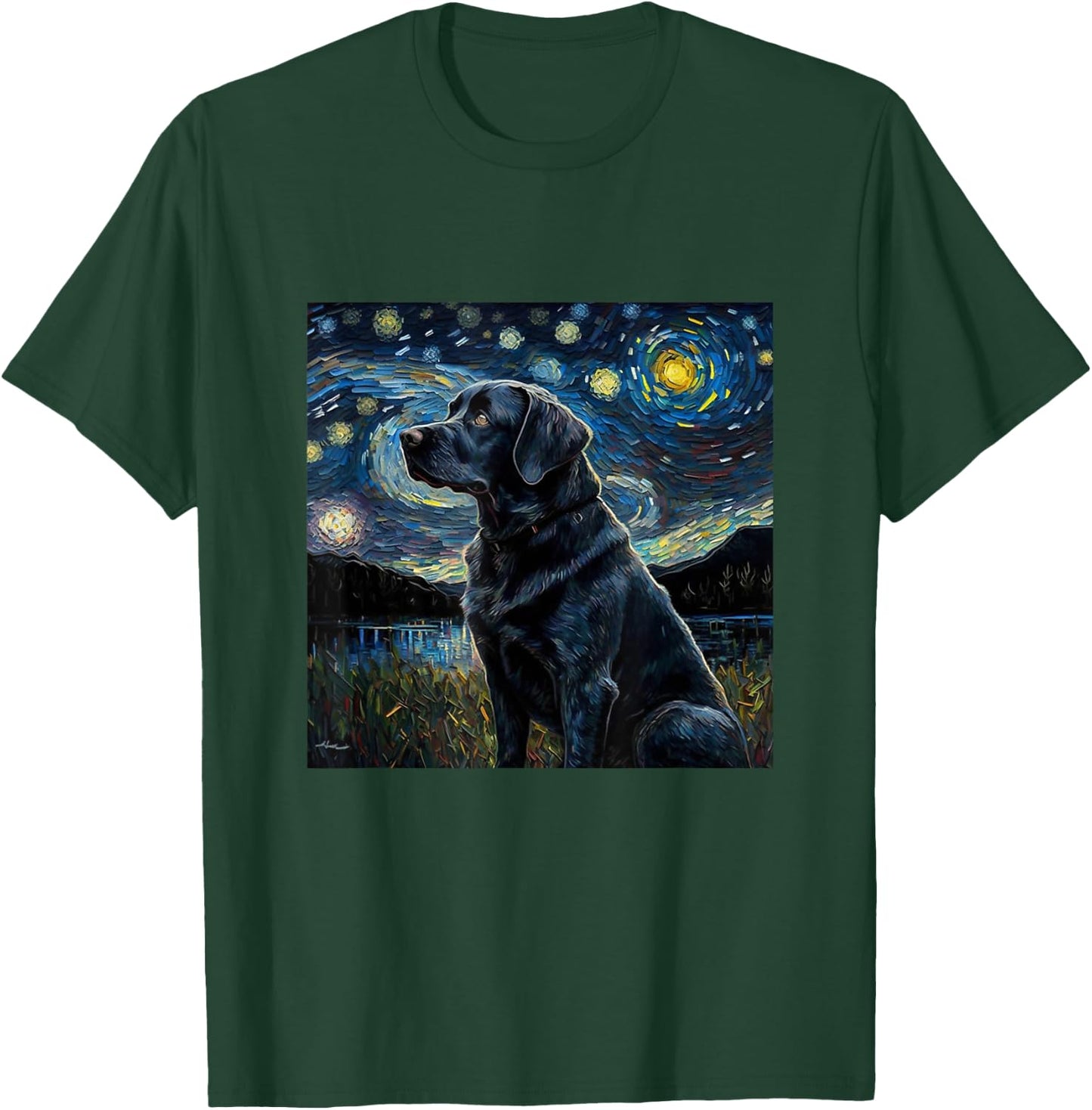 Cute Black Lab Black Labrador Retriever Puppy Dog Mom Animal T-Shirt - T-Shirt | Forest