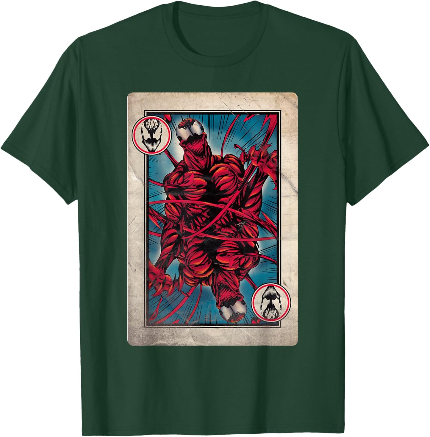 Marvel Carnage Vintage Comic Playing Card T-Shirt - T-Shirt | Forest