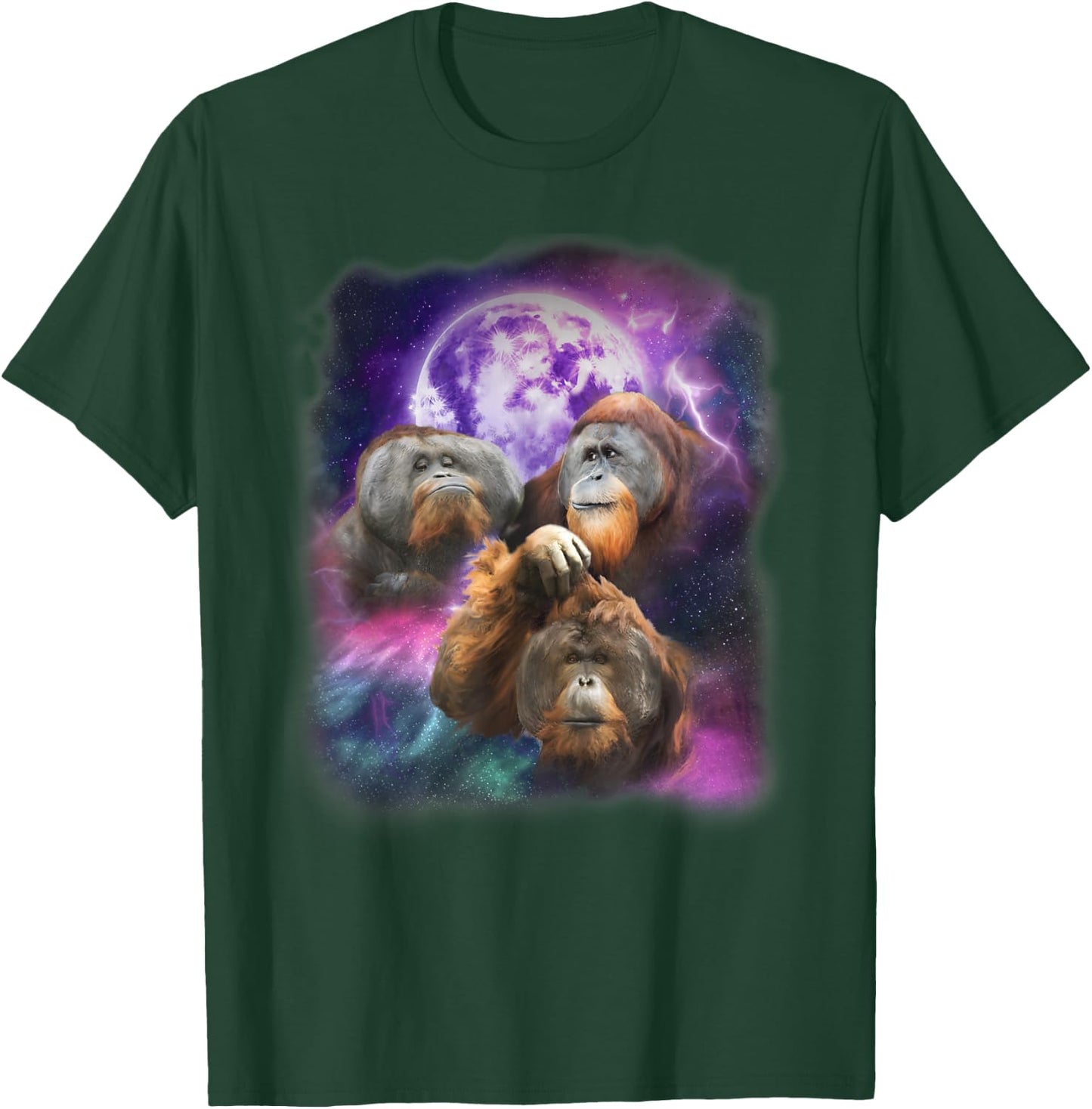 Orangutans Howling at the Moon Shirt - Funny Orangutan T-Shirt - T-Shirt | Forest