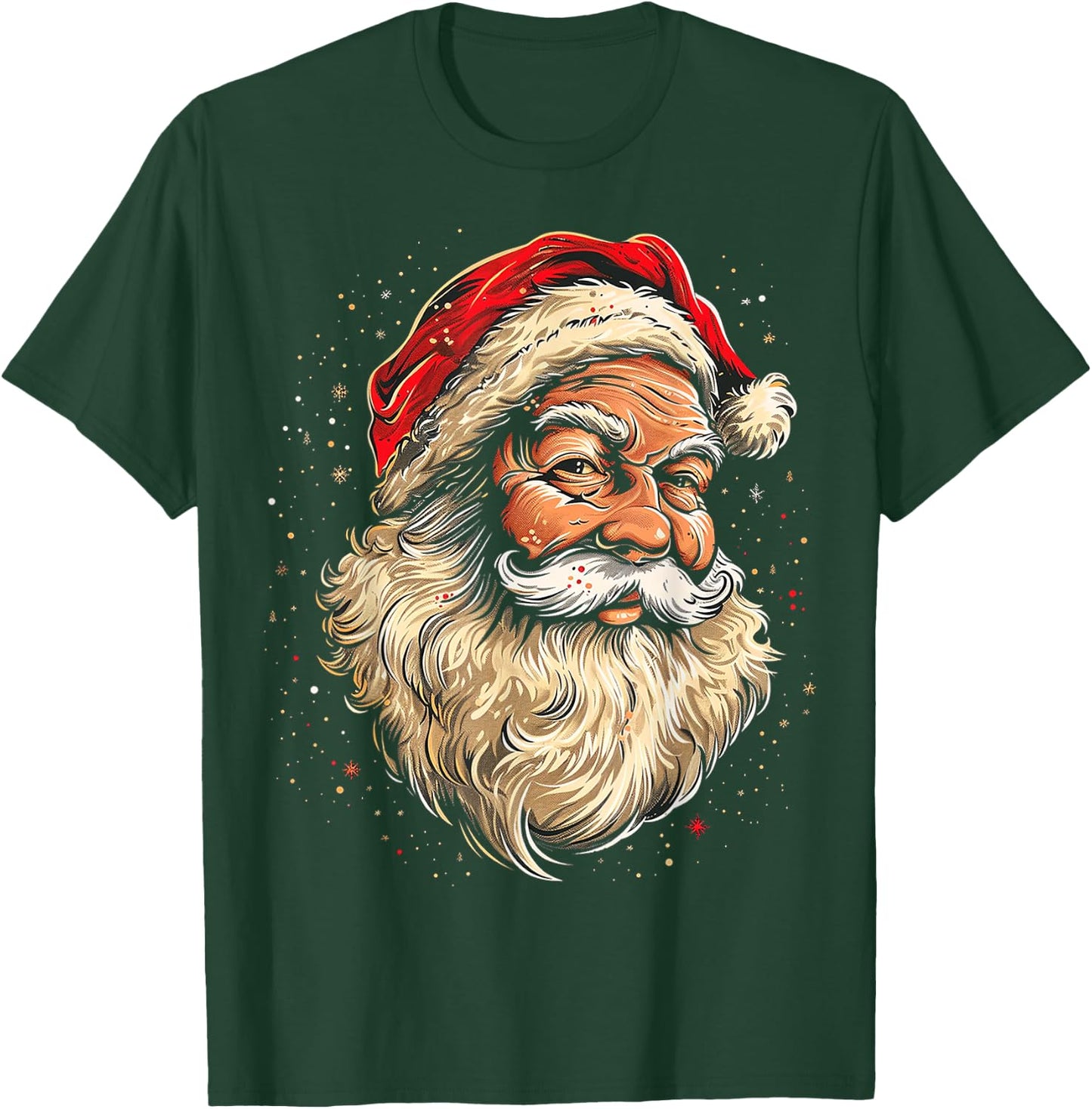 Santa Claus Christmas Graphic X-Mas Art Family Santa Claus T-Shirt - T-Shirt | Forest