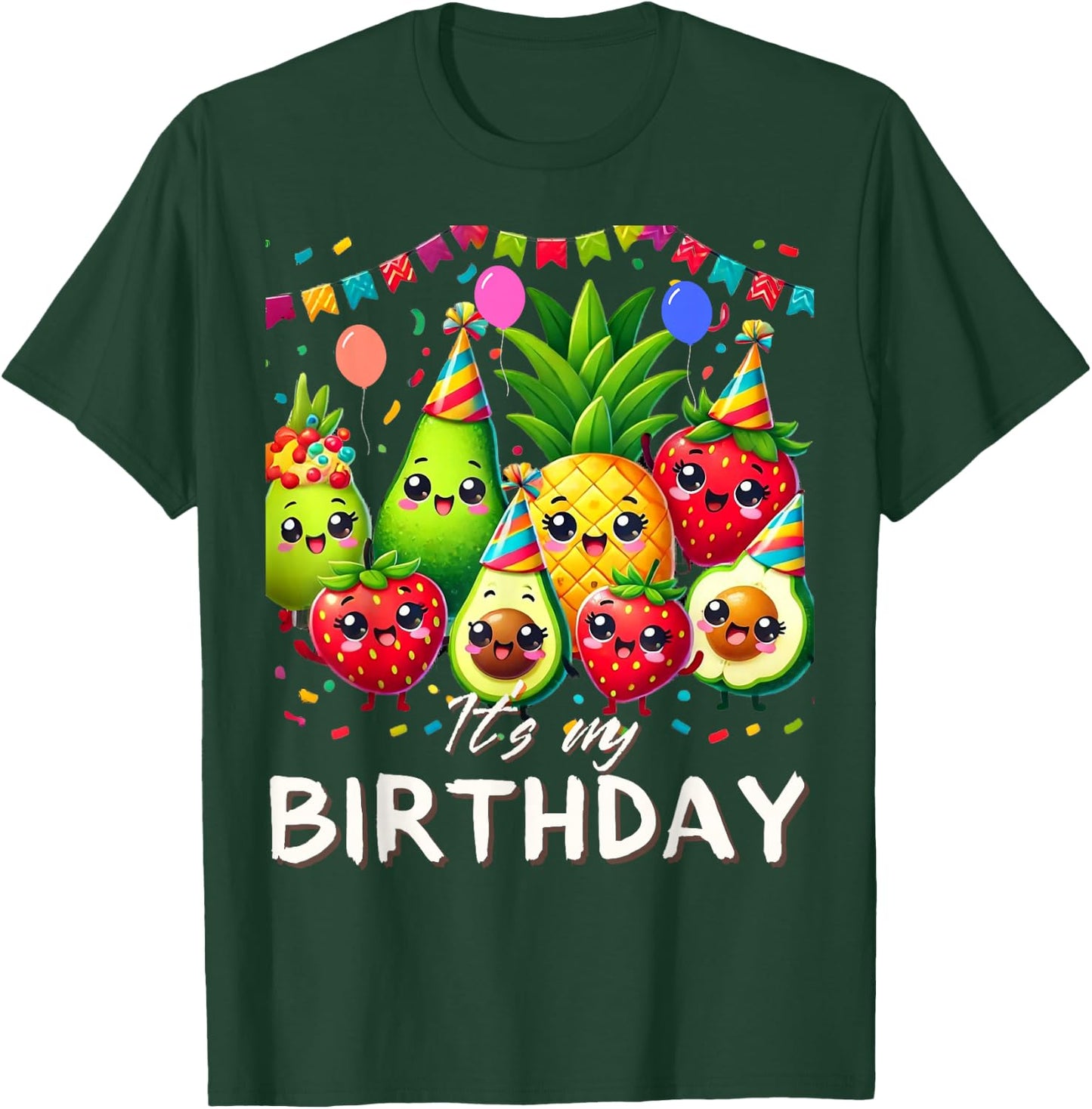 My Birthday Toddler Kids Birthday Boy Girl Funny Fruit T-Shirt - T-Shirt | Forest