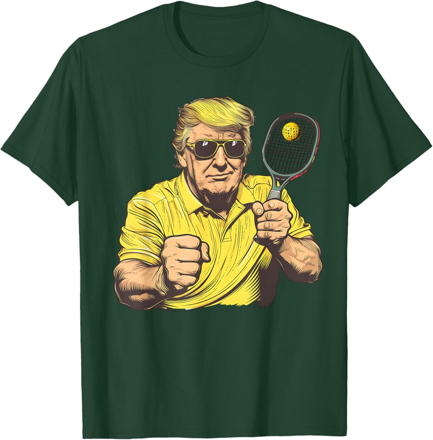 Funny Pickleball Lovers Graphics Pickle Ball Men Women Dad T-Shirt - T-Shirt | Forest