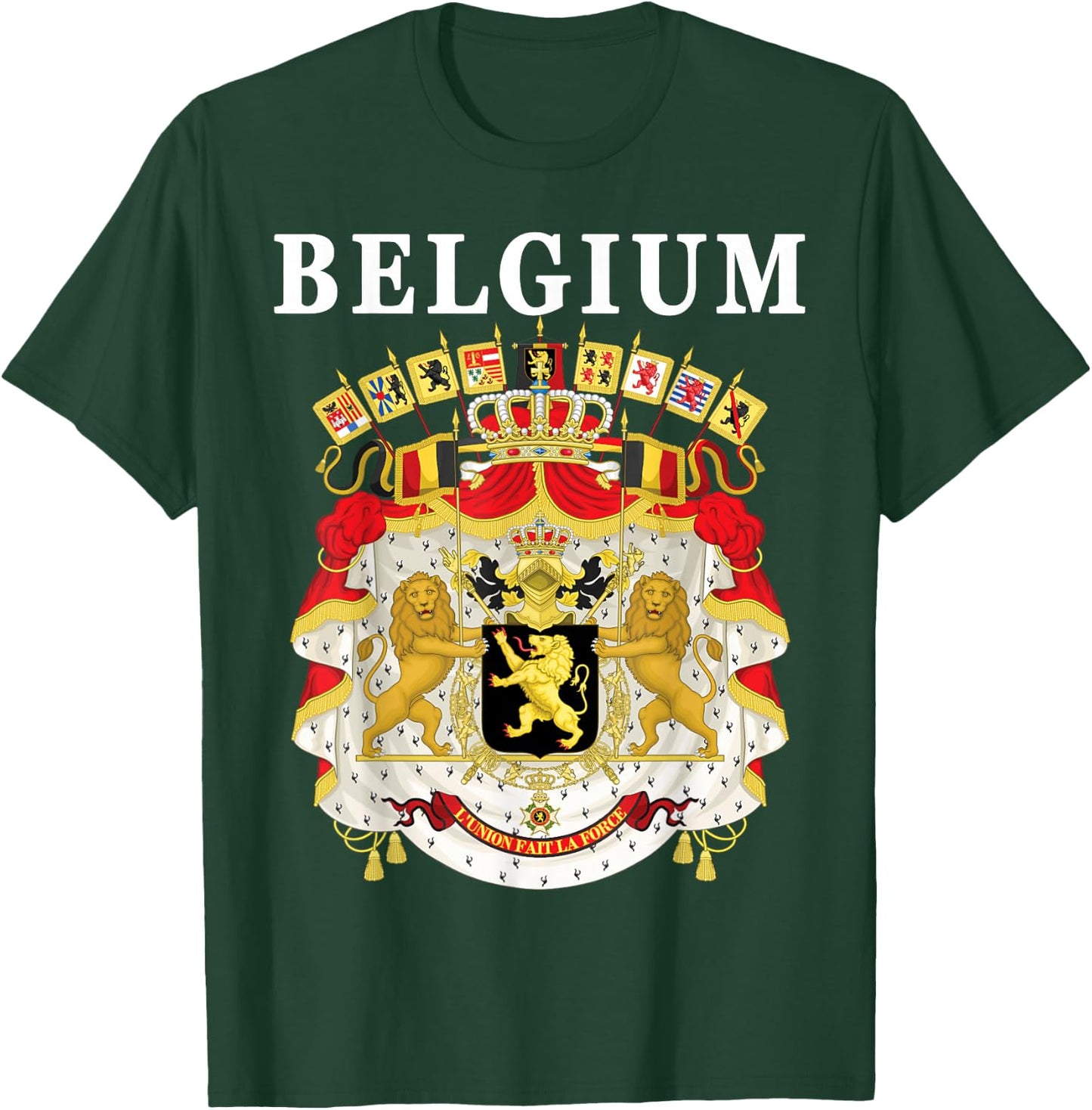 Belgium Emblem Design - National Belgian Coat of Arms T-Shirt - T-Shirt | Forest