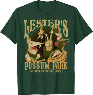 Disney A Goofy Movie Lester's Possum Park Vintage Poster T-Shirt - T-Shirt | Forest