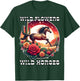 Wild Flowers and Wild Horses Vintage Sunset Country Cowgirl T-Shirt - T-Shirt | Forest