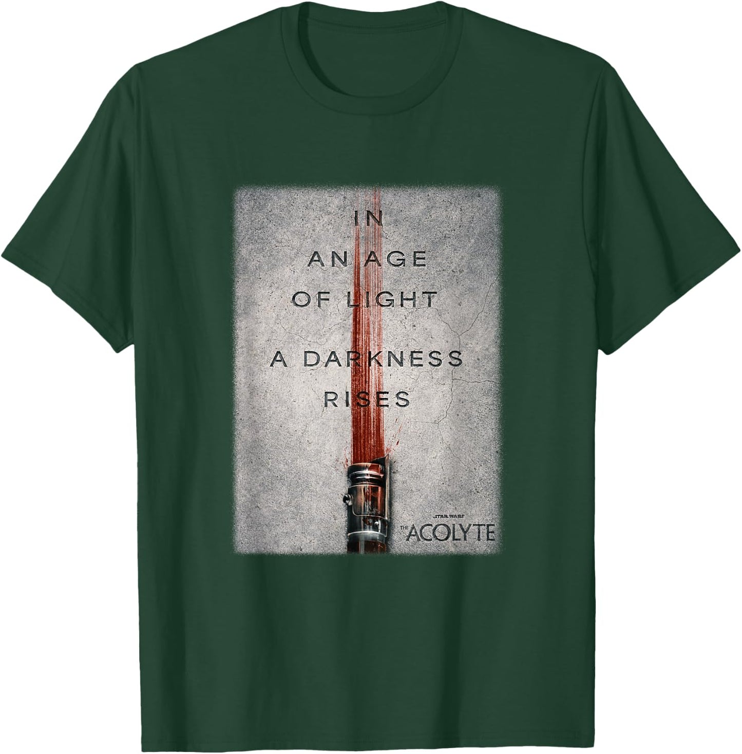 Star Wars The Acolyte Age Of Light Darkness Rises Poster T-Shirt - T-Shirt | Forest