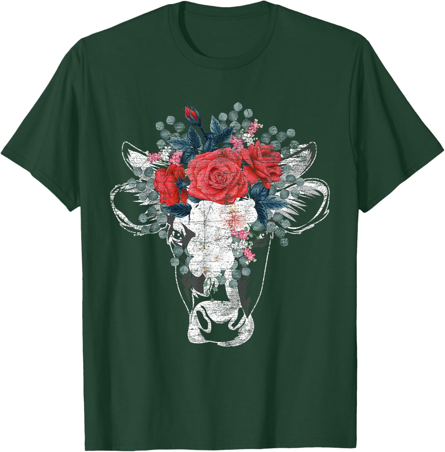 Flower Cow T-Shirt - T-Shirt | Forest