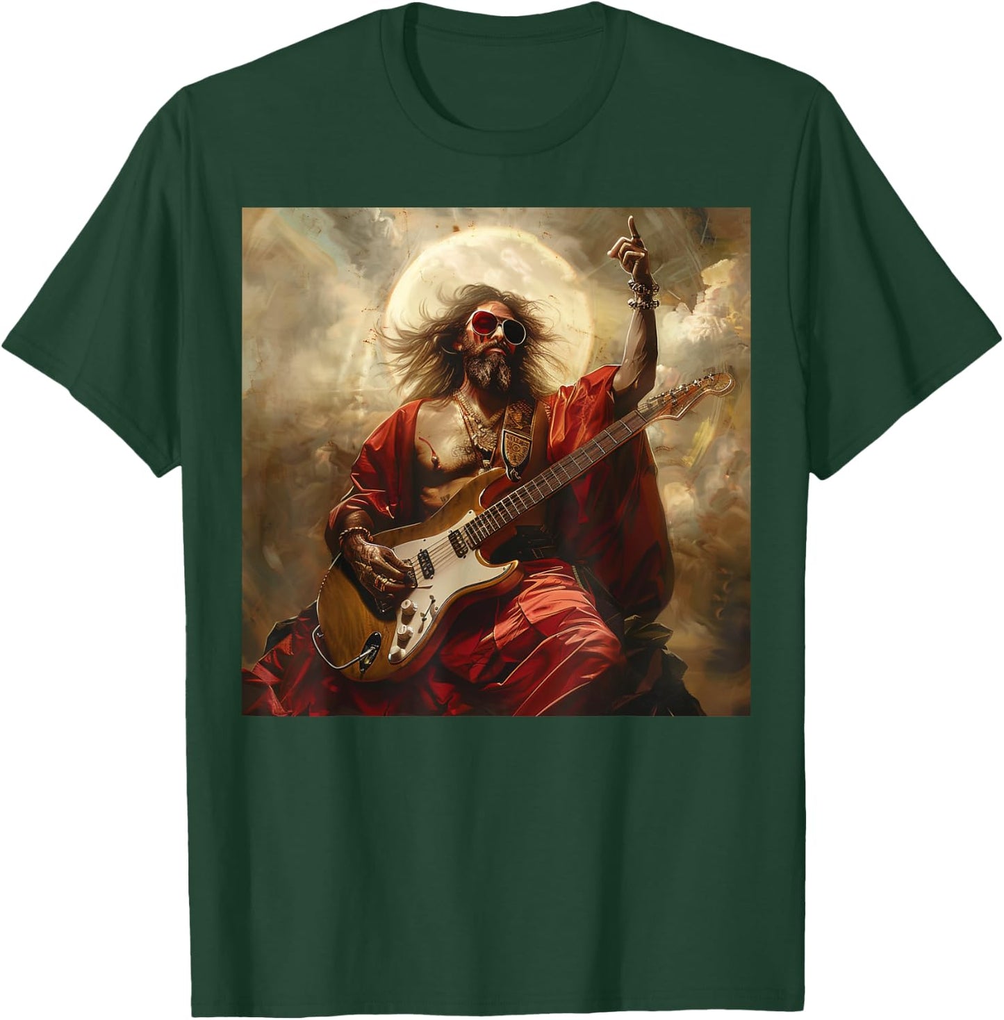 Heavy Metal Jesus Christ Guitar T-Shirt - T-Shirt | Forest