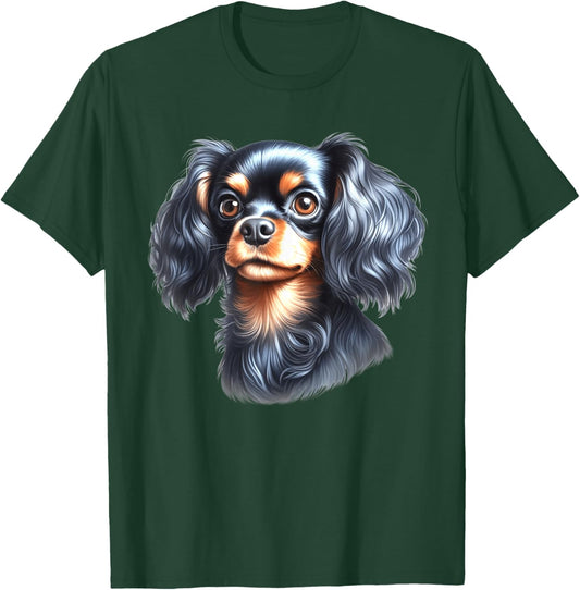 English Toy Spaniel Dog Portrait T-Shirt - T-Shirt | Forest