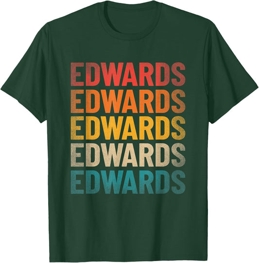 Edwards Last Name Shirt Vintage Edwards Name T-Shirt - T-Shirt | Forest