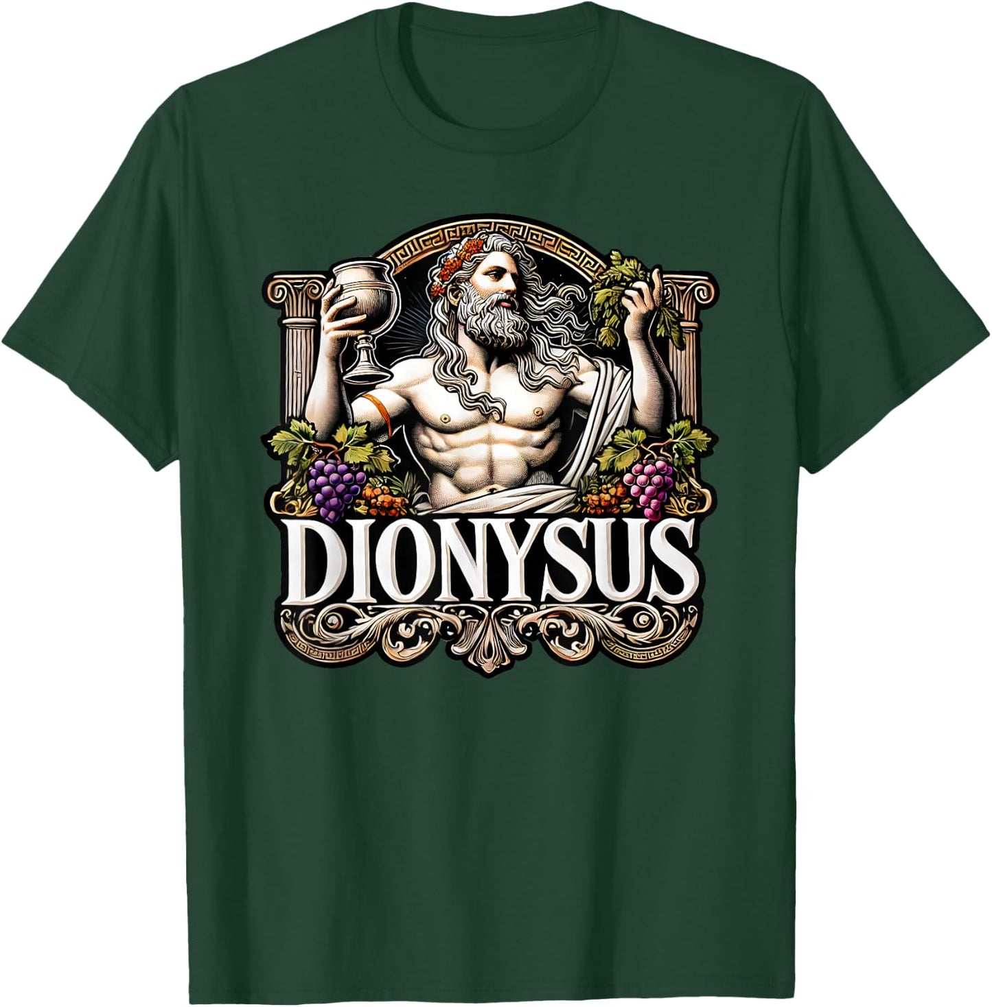 Dionysus Greek God of wine Mythology Ancient Greece T-Shirt - T-Shirt | Forest