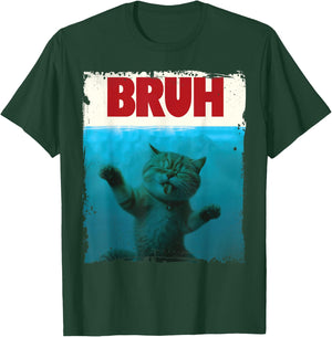 Chill Cat Bruh Brother Funny For Cat Lover Cat Mom Cat Dad T-Shirt - T-Shirt | Forest