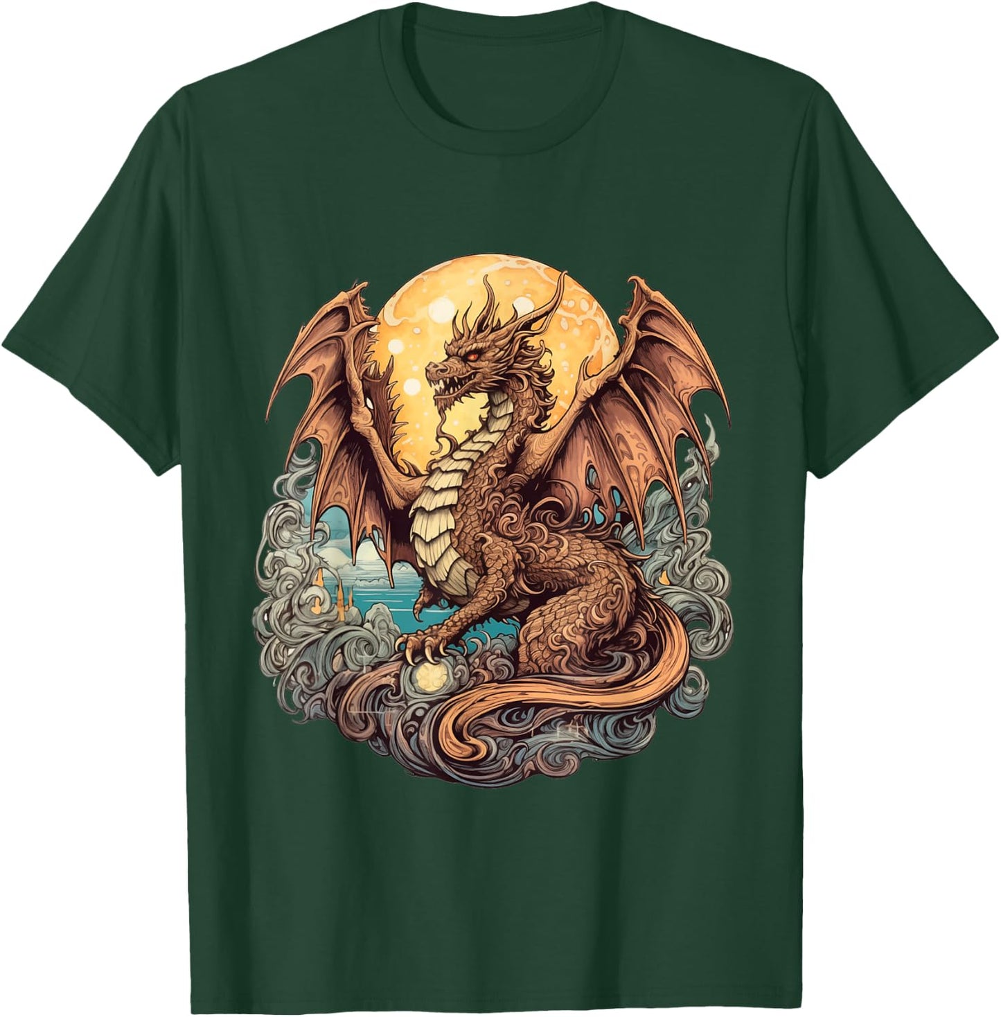 Enchanted Dragon Guardian T-Shirt - T-Shirt | Forest