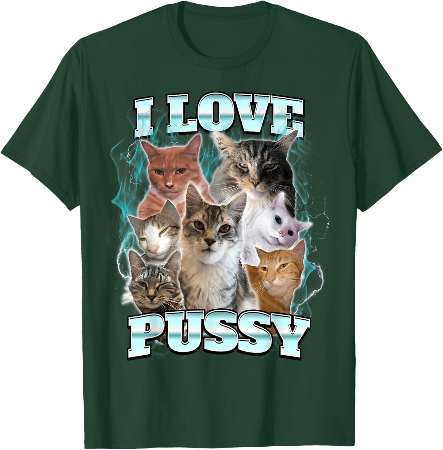 I Love Pussy Cat Men Women T-Shirt - T-Shirt | Forest