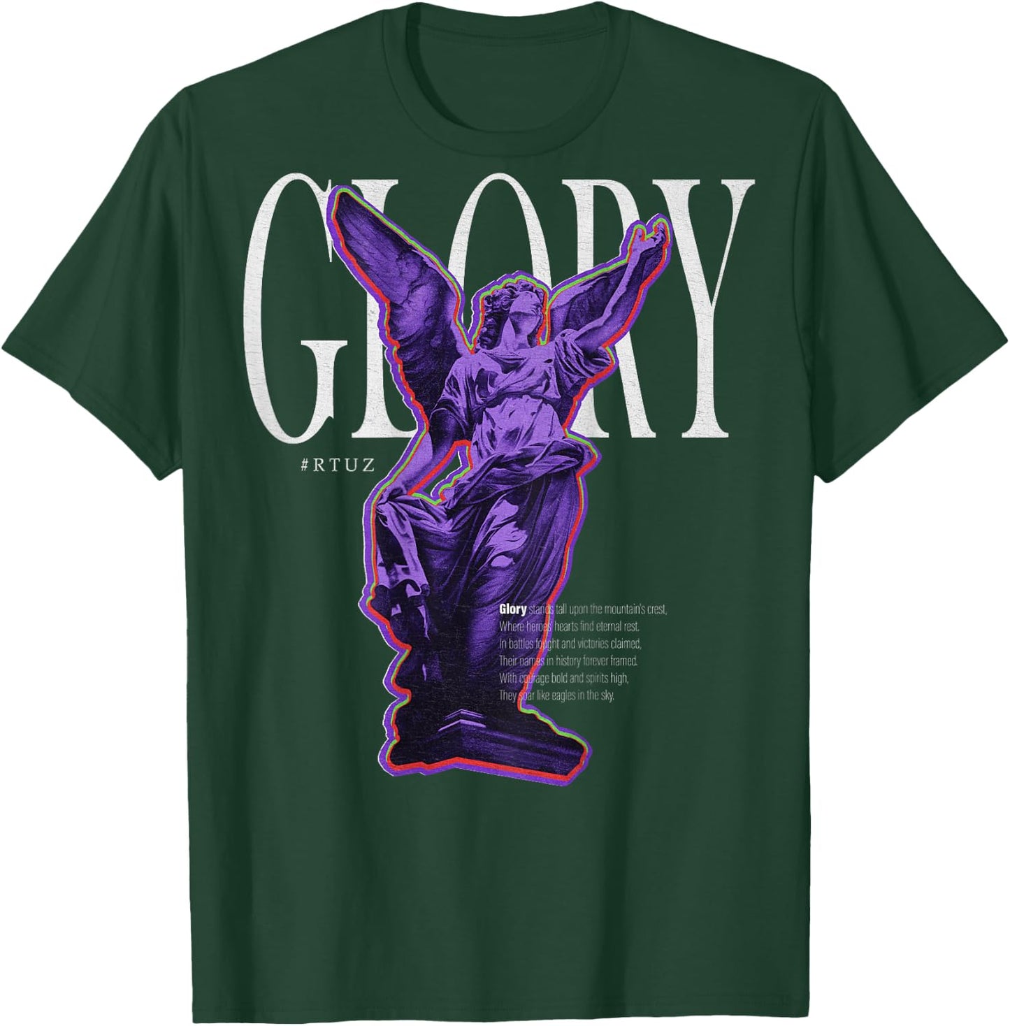 Modern hip hop vintage Angel urban back print streetwear , Small T-Shirt - T-Shirt | Forest