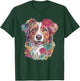 Floral Dog Lover Shirt, Aussie Dog Mom Floral T-Shirt - T-Shirt | Forest